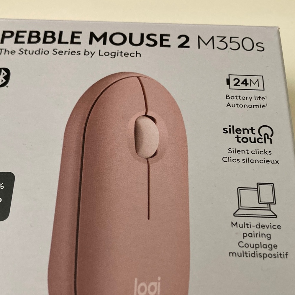 Logitech M350s Pebble Mouse - Pink - Picture 2 of 2